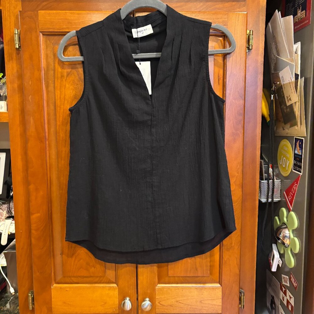 NWT Sojourn Sleeveless Blouse Black Small Petite
